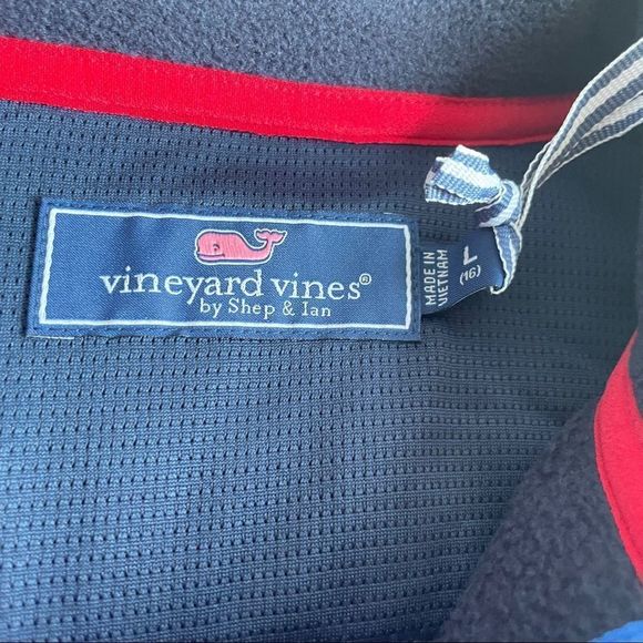 Vineyard Vines Boys' Tide Blue Snap-Placket Harbor Fleece Shep Shirt NWT Large - Picture 6 of 9